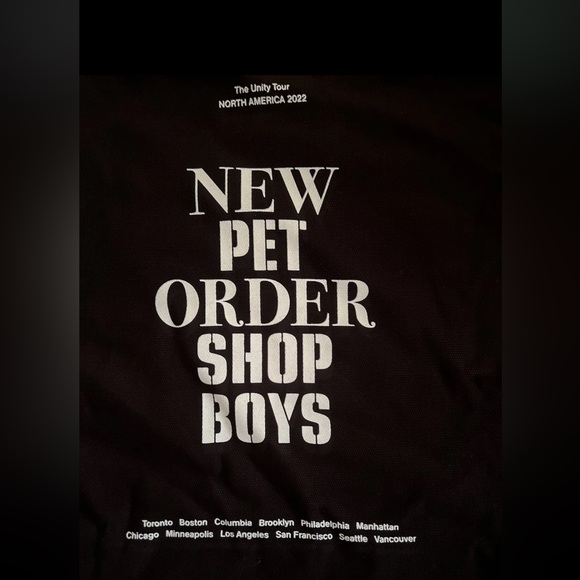 Pet Shop Boys New Order Unity Tour 2022 North America Official Logo Tote Bag NEW - Picture 6 of 10